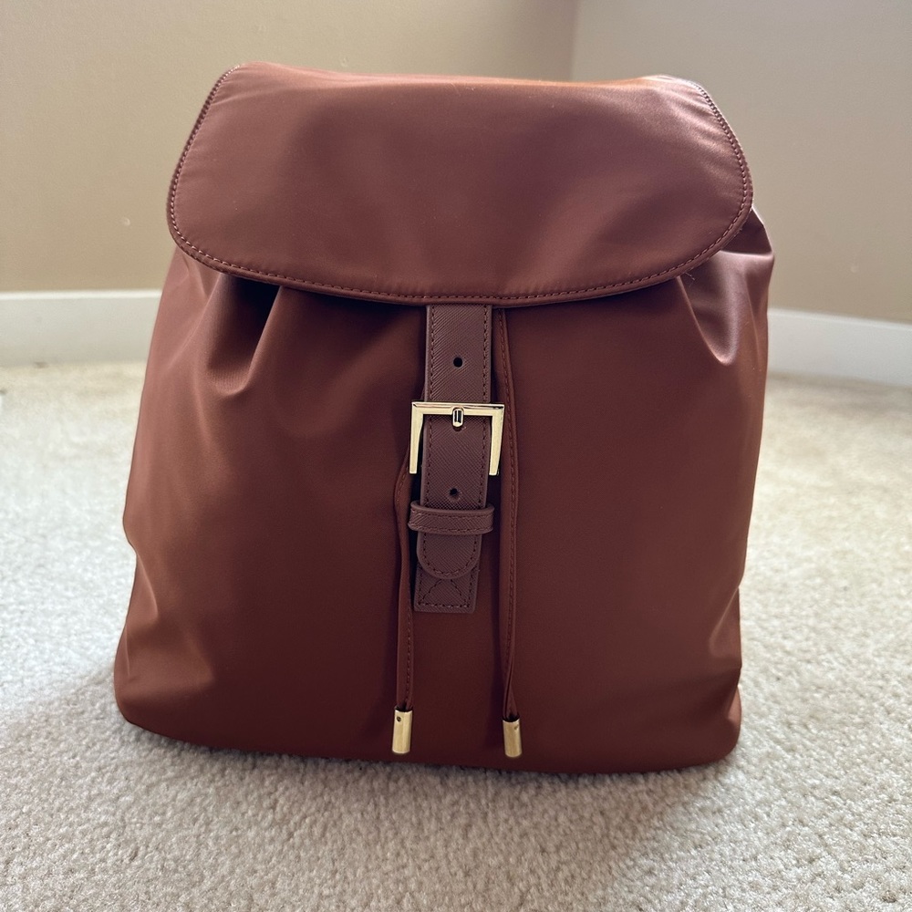 Stoney Clover Lane Nylon Flap Backpack chocolate brown